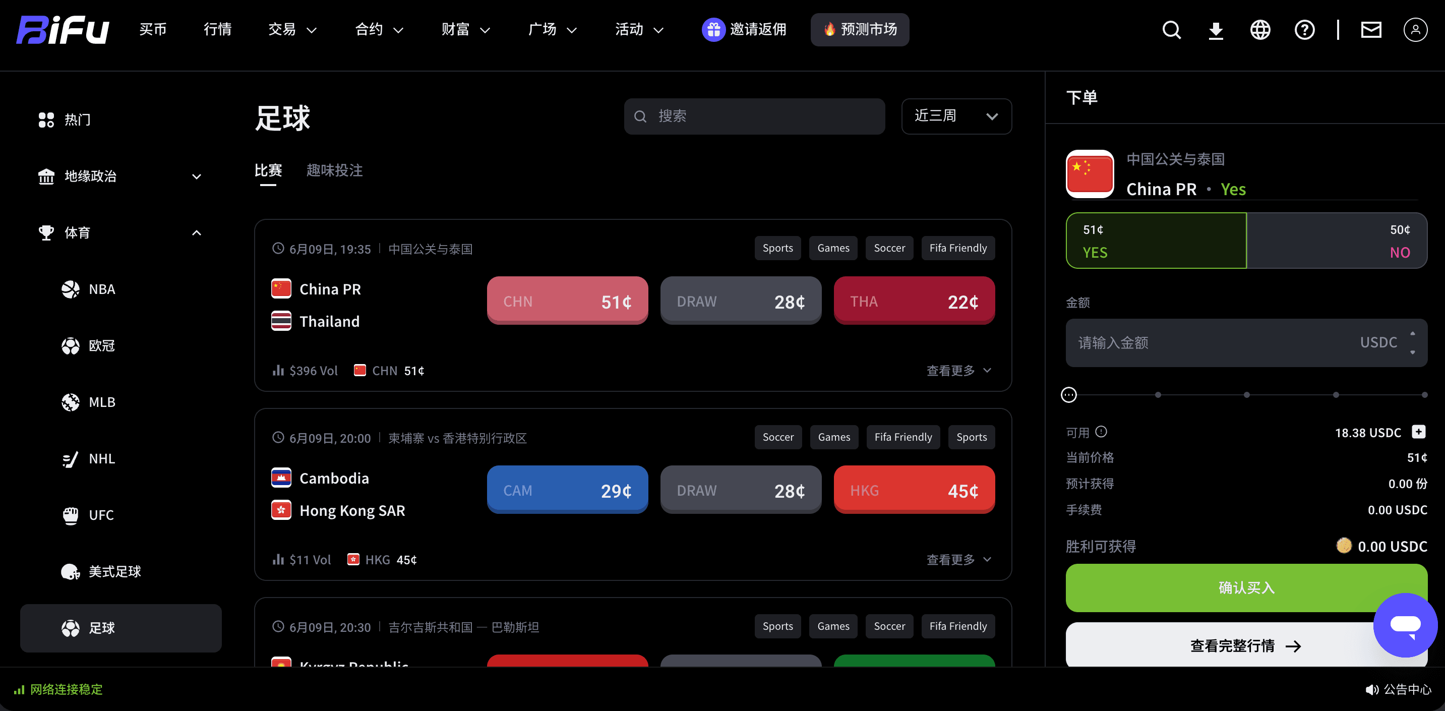查看完整行情后选择市价或限价买入截图 1